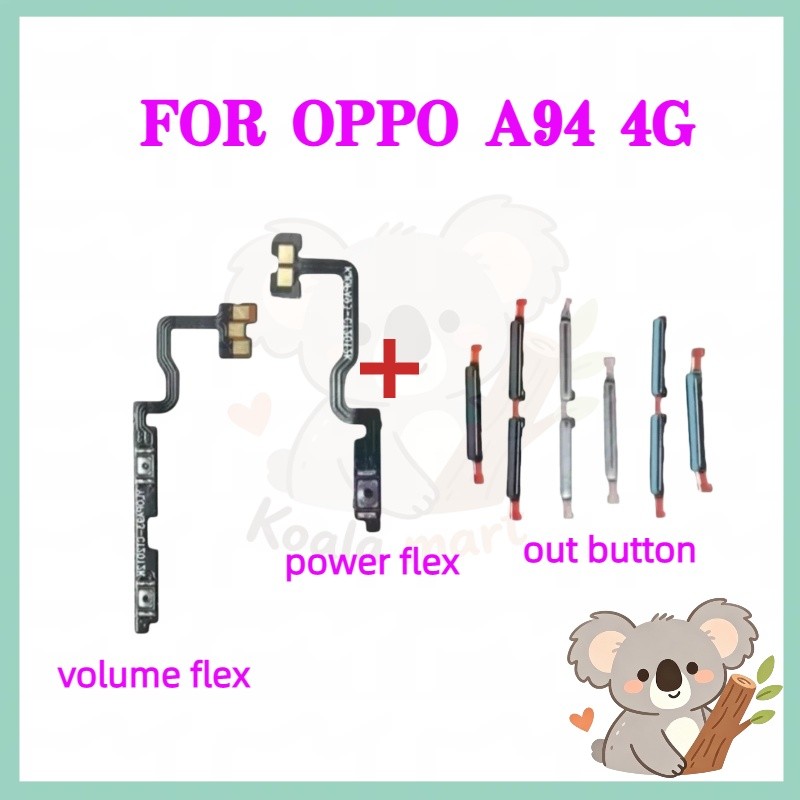สําหรับ OPPO A94 4G ปุ่ม flex บน/ปิดปุ่มสวิทช์ด้านข้าง Key Volume Up Down Flex สายโทรศัพท์มือถือ Part