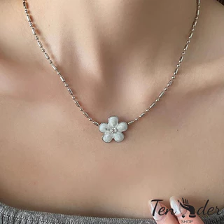 COD-ส่งเร็วจากไทย🎀สร้อยคอดอกไม้ เกาหลี สุดพิเศษ โซ่ไหปลาร้า สวมใส่ได้ทุกวัน เครื่องประดับ สำหรับผู้หญิง-Ten