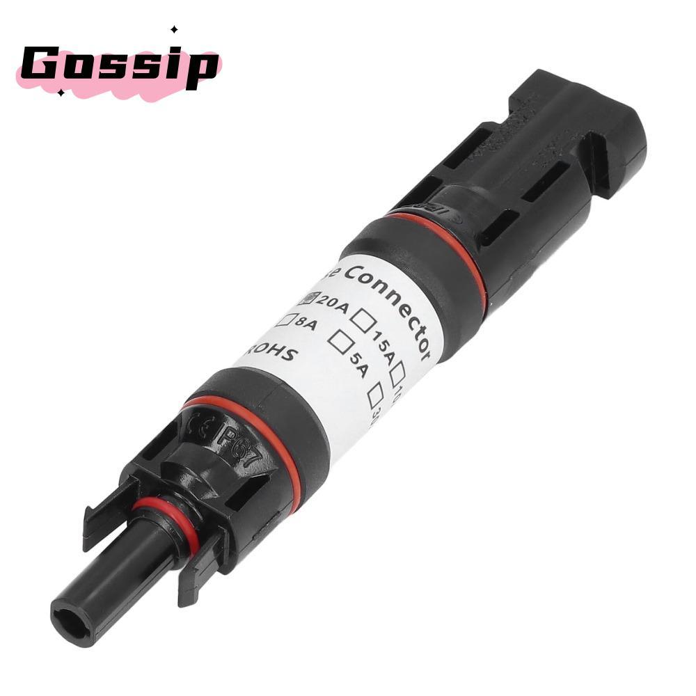 GOSSIP PV Holder, ระบบล็อคด้วยตนเอง DC 1000V Connector, ทนทาน PPO ทองเหลือง PV แบบอินไลน์ระบบโซลาร์เ