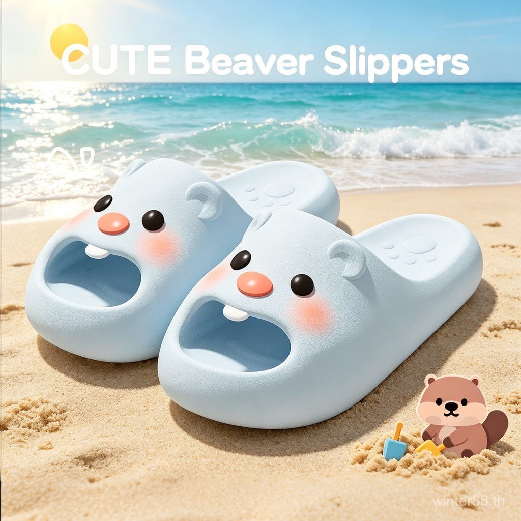 K0TO EVA น่ารักรองเท้าแตะผู้หญิงสวมใส่ด้านนอกฤดูร้อนสไตล์ใหม่สวย Seaside Beach High-End หนา Soled รองเท้าแตะรองเท้าแตะผู้หญิง