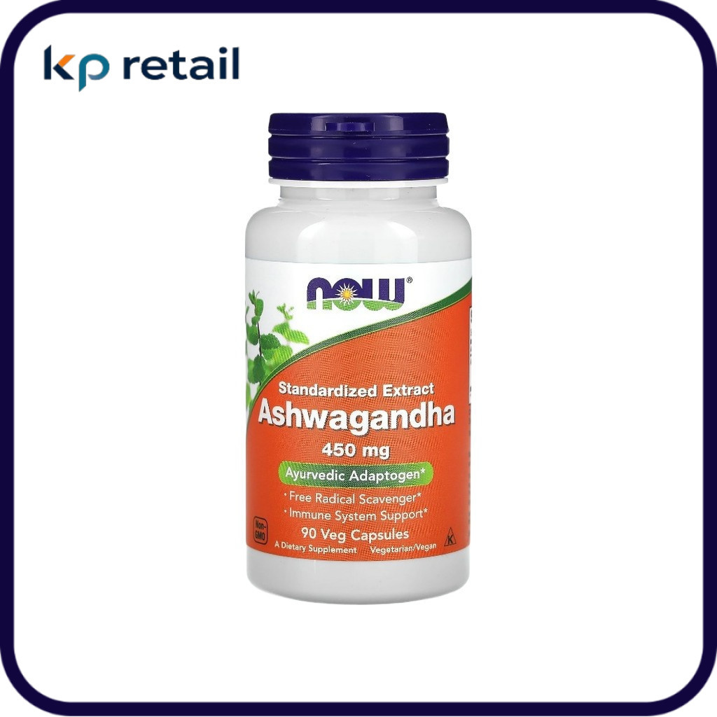 NOW Foods Ashwagandha Standardized Extract 450 mg 90 Veg Capsules