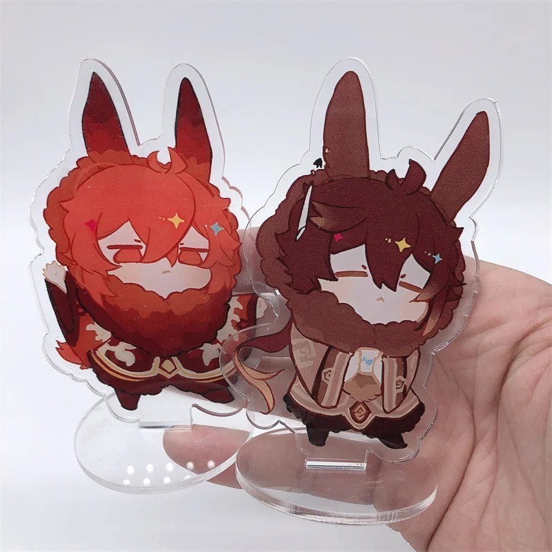 Standee รุ่น Genshin Impact Abyss Mage Kaeya Morax Tartaglia Chibi อะนิเมะโต๊ะศึกษาตกแต่งของขวัญ