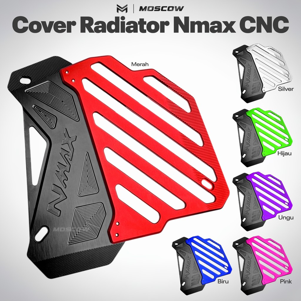 ต้นฉบับ MOSCOW NMAX RADIATOR COVER FULL CNC MATERIAL PREMIUM BILLET INSTALLATION สําหรับ NMAX MOTORC