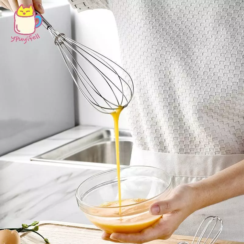 YPU Manual Whisk Retro Spring Handle ตะกร้อมือสแตนเลส thumbnail 3