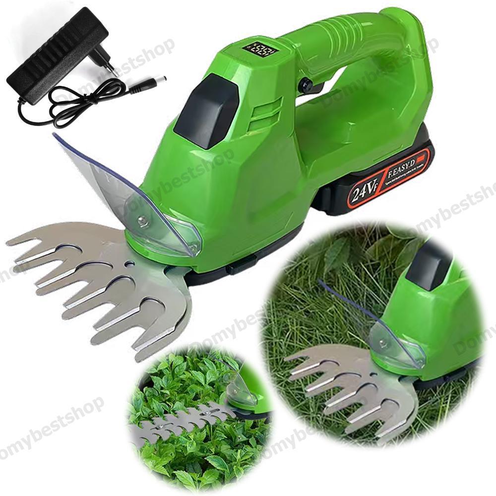 COD เครื่องเล็มหญ้า 1500RPM พร้อมแบตเตอรี่และแท่นชาร์จสําหรับสวนลานและการดูแลสนามหญ้า