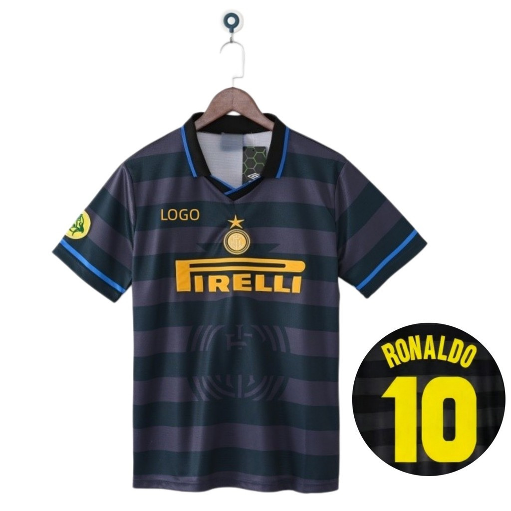 1997/98 Inter Milan 3rd Retro Edition เสื้อฟุตบอลแขนสั้นผู้ชายเสื้อยืด