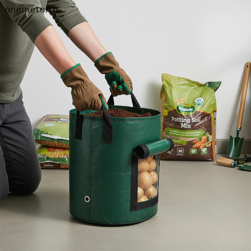 ถุงปลูกสวน Oyr พร้อมที่จับ 3/5/7/10 Gallon ,เครื่องมือสวนคุณภาพสูง PE Plant Bag ผักมะเขือเทศมันฝรั่งดอกไม้ N