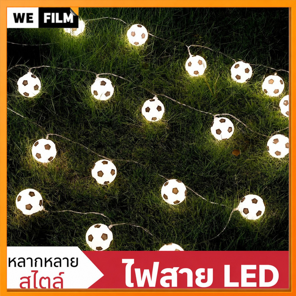 ไฟตกแต่งธีมฟุตบอล LED Football ตกแต่งผับ บาร์ ร้านอาหาร ของตกแต่งแฟนกีฬา