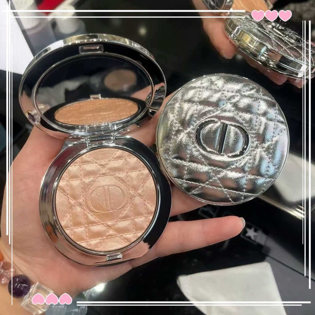 พร้อมส่ง 💕 2025 ฤดูใบไม้ผลิใหม่! Dior Leather Highlight Powder Diamond Shine # 01 # 02 # 03 # 05 # 06 6g 💕 แป้งพัฟ