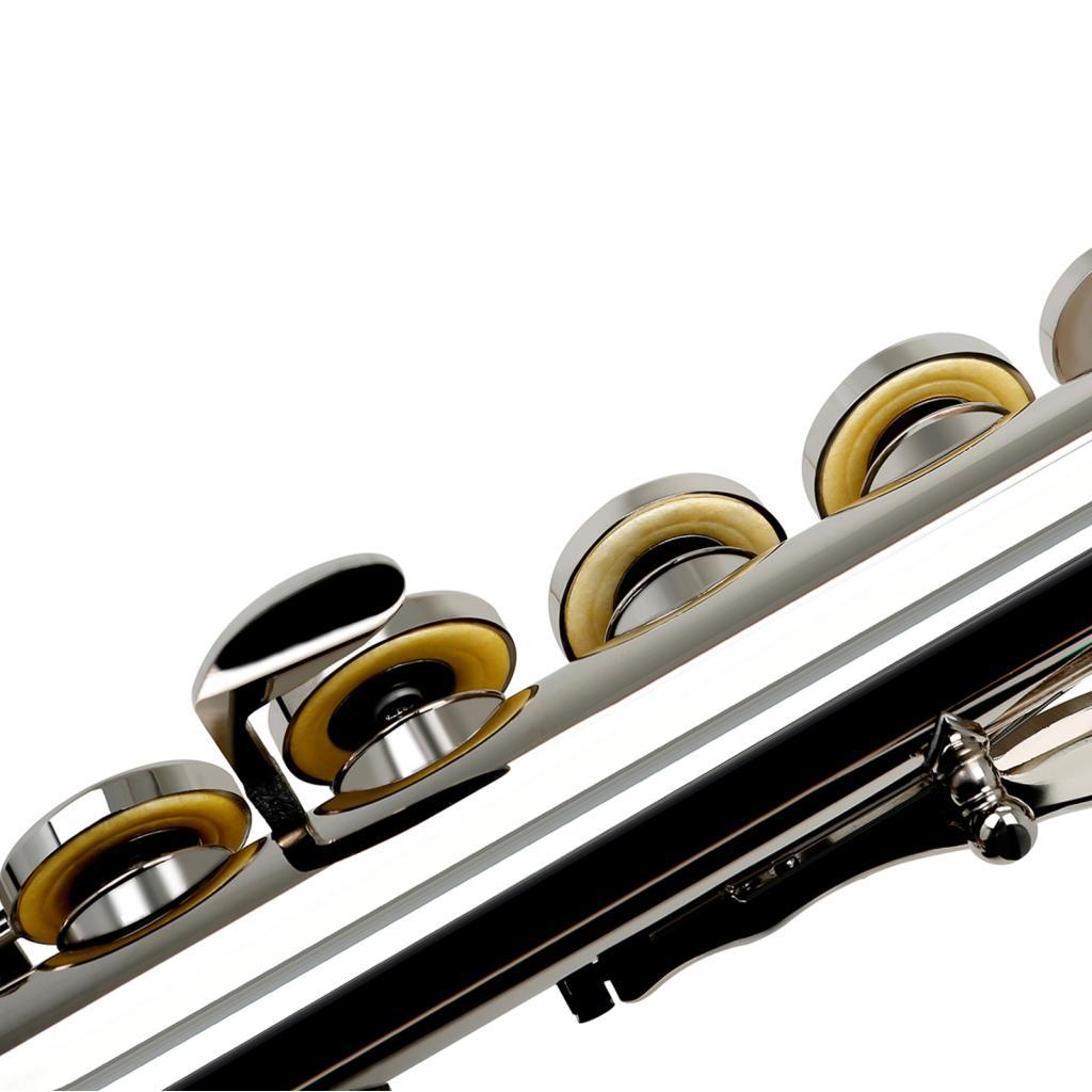 homestudio-TH Btuty Western Concert Flute Cupronickel ชุบนิกเกิล 16 หลุม C Key เครื่องดนตรีเครื่องลม