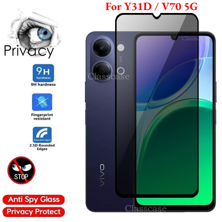 ฟิล์มกระจก ฟิล์มความเป็นส่วนตัว ฟิล์มกันมอง สำหรับ ViVo Y05 / Y11D / Y31D / V70 5G / V70Fe / V70Elite ฟิล์มกันเสือก