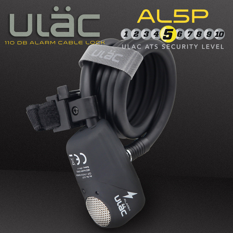 ULAC ULAC จักรยาน AL5P ล็อคปลุก จักรยานเสือภูเขา ล็อคสายเหล็ก แตรปลุกดัง LK-AL5P