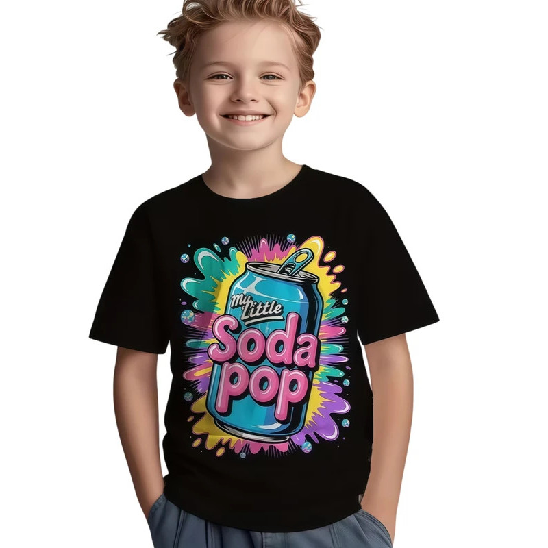 [มีสินค้า] เสื้อยืด My Little Soda Pop สำหรับเด็ก เสื้อยืดลาย K-Pop ดนตรี อนิเมะเกาหลี เสื้อยืดแร็พ 