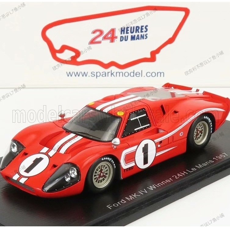 [มาใหม่เดือนพฤษภาคม]รถแข่งรุ่น 1: 43 SPARK Ford MK2 Racing Car Model 1967 Championship Car Model For