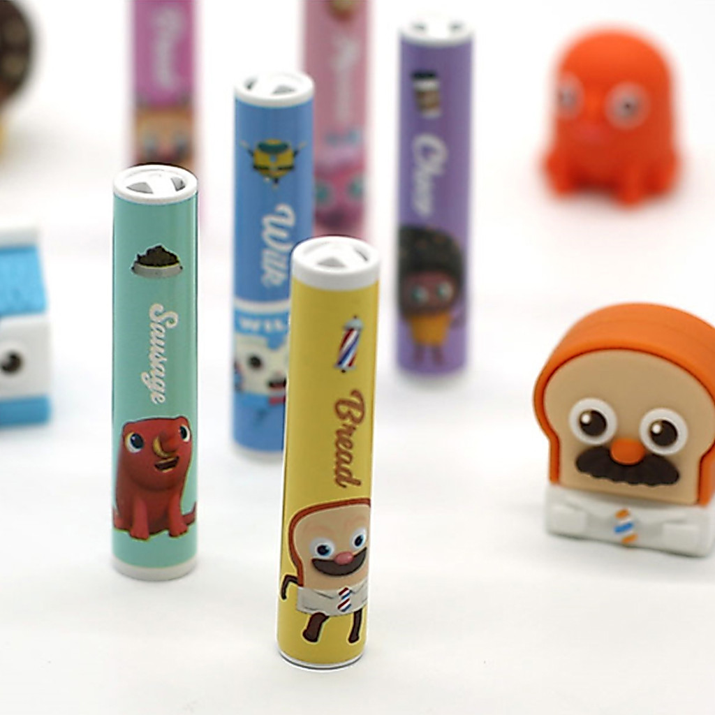 [Bread Barbershop] ชุดหมวกดินสอฟิกเกอร์ (สุ่ม 1 ชุด 3 ชิ้น) | เครื่องเขียน K-Stationery ของแท้ Pinkf