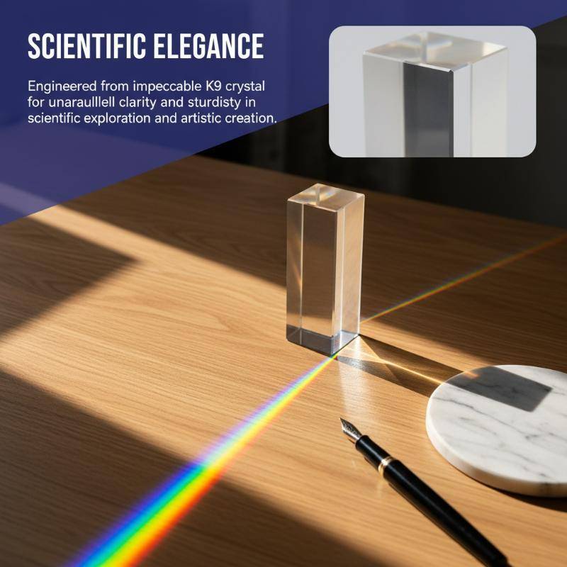 KNMSA] 1 pc High-Quality Glass Prism - Dispersion & Spectrum Tool สําหรับฟิสิกส์, การถ่ายภาพ, วิทยาศาสตร์, ไอดีลของขวัญสําหรับนักเรียน สสMn