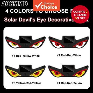Luz Decorativa Solar Sem Fio LED Devil Eye Para Janelas E Atmosferas De Carros