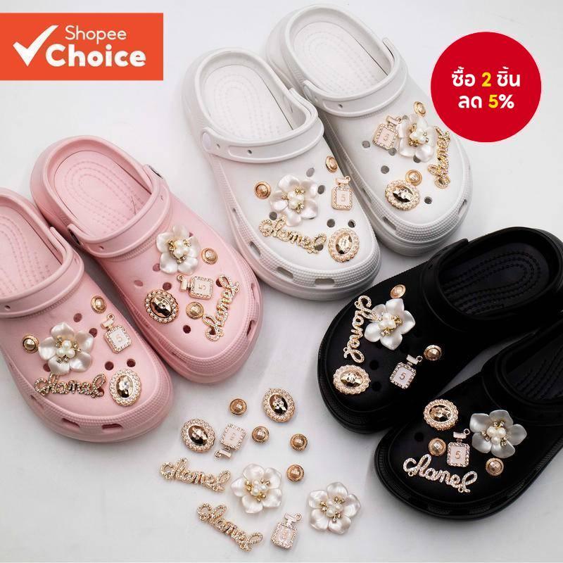 12 ชิ้นดอกไม้ Charms Dance ขวดน้ําหอมสําหรับผู้หญิงผู้ชายเด็ก DIY ตกแต่ง Clogs รองเท้าแตะ