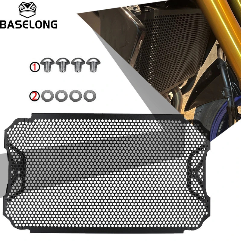 รถจักรยานยนต์ CNC หม้อน้ําอลูมิเนียม Guard Grille สําหรับ YAMAHA FZ09 FZ-09 FZ 09