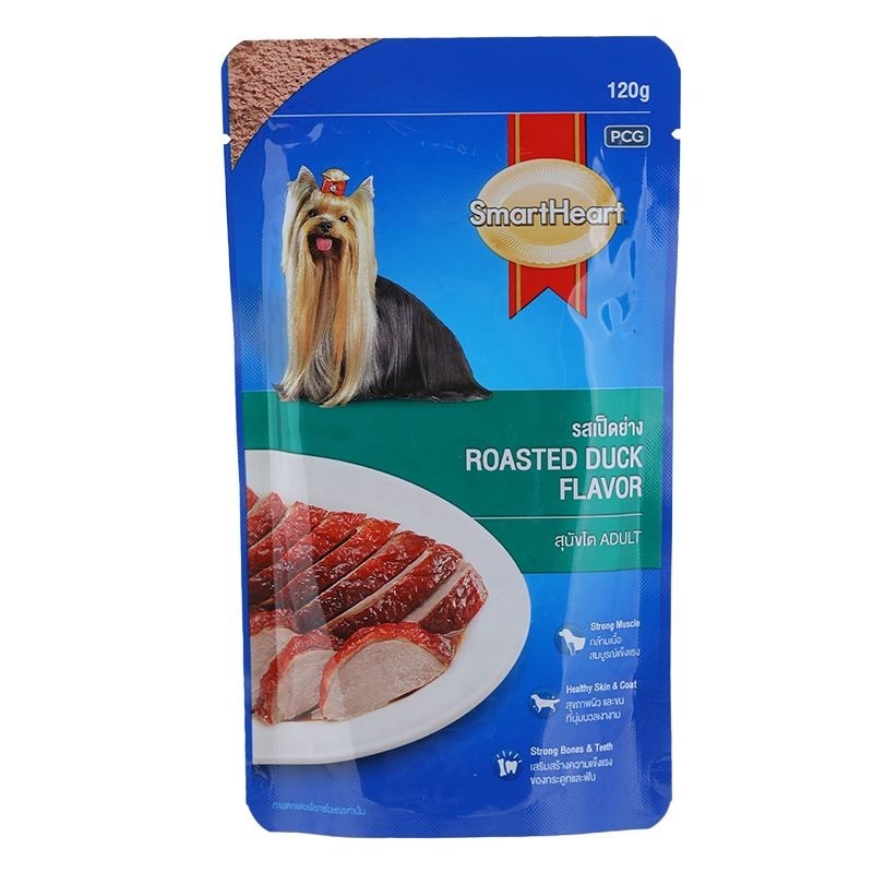 สมาร์ทฮาร์ทเพ้าซ์เป็ดย่าง 120กรัม Smart Heart Pouch Roasted Duck Flavor 120g. [หมายเลขบาร์โค้ด 8850477023482 ]