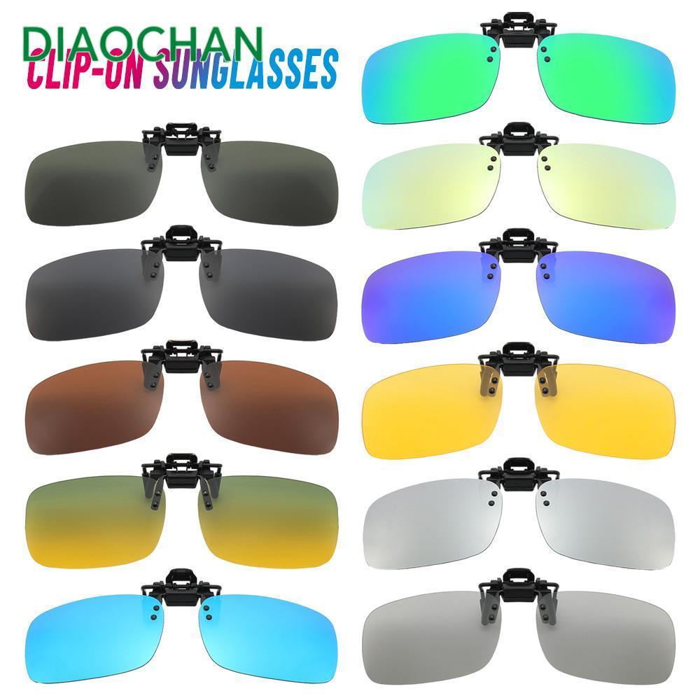 DIACHATH Clip-on Sunglasses UV400 Flip Up Anti-Glare Eyewear Driving Glasses