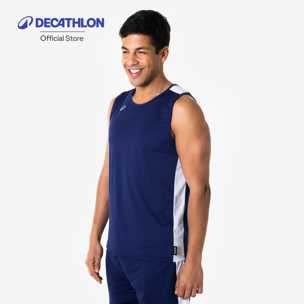 Decathlon Men'S/Women'S Sleeveless Basketball Shirt Tank 100 เสื้อบาสเกตบอล แขนกุด Unisex รุ่น 100 - Navy