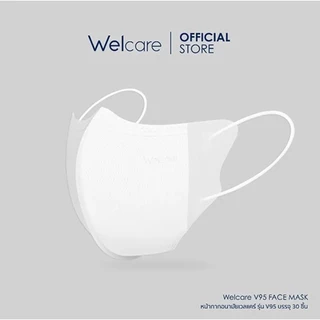 (REDMONZTER) : หน้ากากอนามัย Welcare Mask V95 ทรง 3D V-shape บรรจุ 30 ชิ้น สีขาว