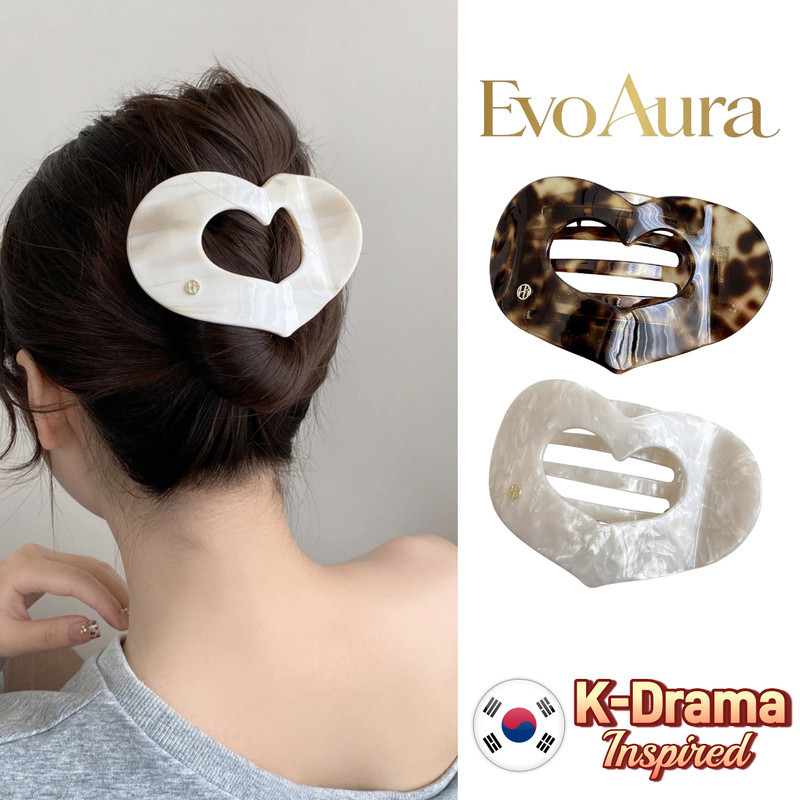 🇰🇷 กิ๊บหนีบแบนอะซิเตทพรีเมี่ยม กิ๊บเกาหลีหนีบผมแบนด้านหลัง นอนพิงได้ไม่เจ็บหัว สำหรับผมหนา/ผมยาว