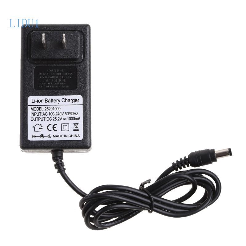 LIDU1 25 2v1a 25 2V 1Alithium li-ion Charger สําหรับ 6 Series 21 6V 22 2V 24V แบตเตอรี่ลิเธียม li-Io