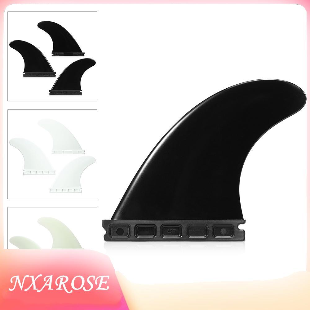 Nxarose ชุดอุปกรณ์โต้คลื่น Tri Fin 4.37 ตีนกบกระดานโต้คลื่น Thruster 3 ชิ้น