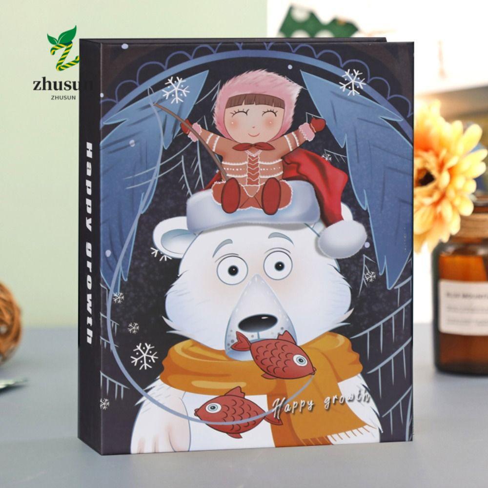 ZHUSUN อัลบั้มรูป 4R, คอลเลกชันอัลบั้ม PVC หลากสี 100 ชิ้น, การ์ตูนรีคอลเวลาที่ดี