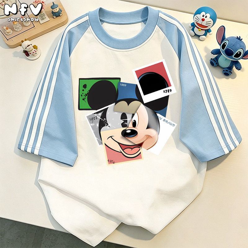 【จัดส่งตลอด24ชั่วโมง】NFV ลวดลายตัวการ์ตูนคอลลาจสไตล์เก๋ ใส่สบาย ระบายอากาศ YG4658