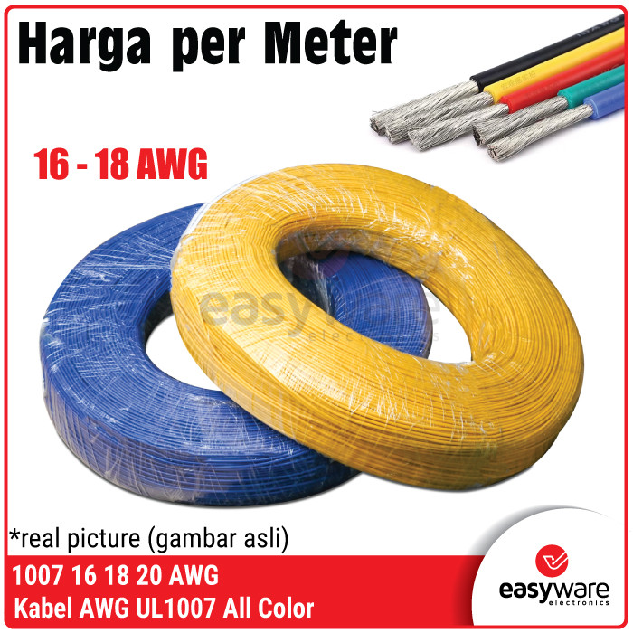 AWG 16 18 20 AWG Silver Tined UL1007 Standard AWG16 Stranded Cable AWG20 UL1007 (ราคาต่อเมตร)