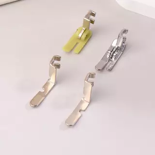 EDTH 4 ชิ้นเก่าจักรเย็บผ้าซิป Presser Foot Set (ตีนผีเหล็ก, ตีนผีพลาสติก, รูซ้ายและรูขวาด้านเดียว)