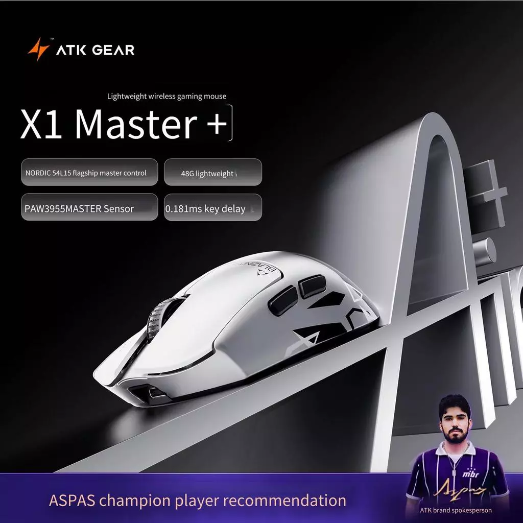 ATK GEAR Liekong X1V2/X1Air เมาส์สําหรับเล่นเกม Esports มือถือไร้สายตามหลักสรีรศาสตร์