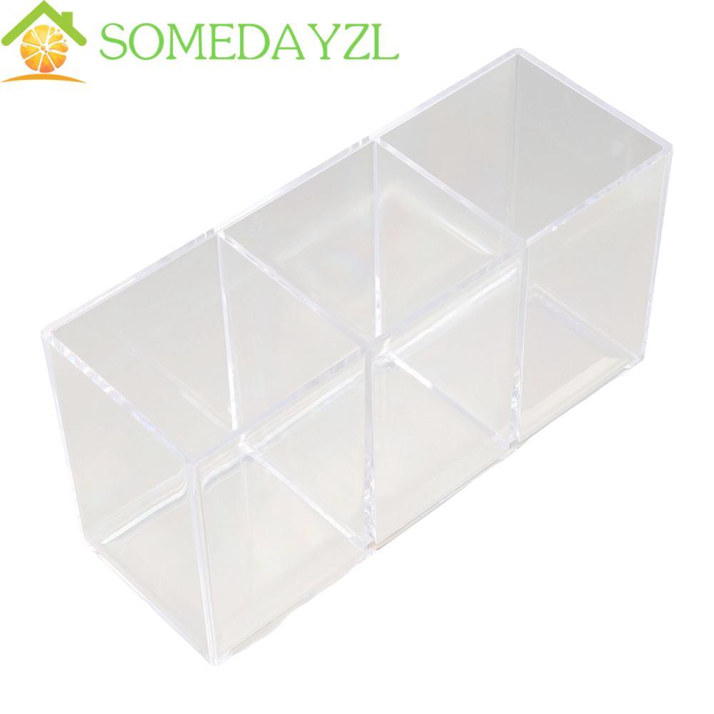 Somedayzl ที่ใส่ปากกาตั้งโต๊ะ, กล่องเก็บดินสออะคริลิคใส, มัลติฟังก์ชั่น Simple Clear Display เครื่องเขียน Organizer Home Office