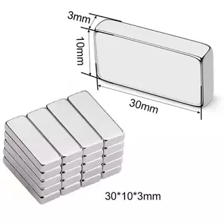 20PCS#แม่เหล็ก ขนาด 30*10*3mm แม่เหล็กแรงสูง นีโอไดเมียมMagnet Neodymium แม่เหล็กแรงสูงรูปสี่เหลี่ยม 30x10x3mm แรงดูดสูง