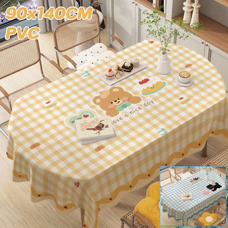 COD ผ้าปูโต๊ะ PVC 60x120/90x140CM สไตล์การ์ตูน ป้องกันรอยขีดข่วน ทำความสะอาดง่าย ผ้าปูโต๊ะพรีเมี่ยม