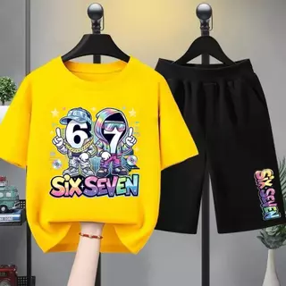 เสื้อยืดคอกลมแขนสั้นสำหรับเด็ก มีให้เลือกหลายสี ทั้งเสื้อยืดคอกลมแขนสั้นสีสันสดใส และกางเกงขา #010