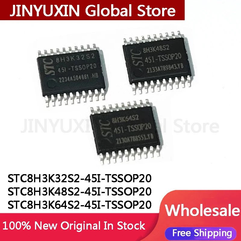 5 ชิ้น STC8H3K32S2-45I-TSSOP20 STC8H3K48S2-45I-TSSOP20ST8H3K64SSTC2-45I-TSOP20SSTC8K2K2K2K3SSTC3SSTC