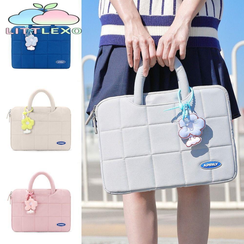 LITTLEX กระเป๋าคอมพิวเตอร์ พร้อมจี้ กระเป๋าแล็ปท็อปน่ารัก กระเป๋าพีซีแบบพกพากันน้ํากันกระแทกสบาย