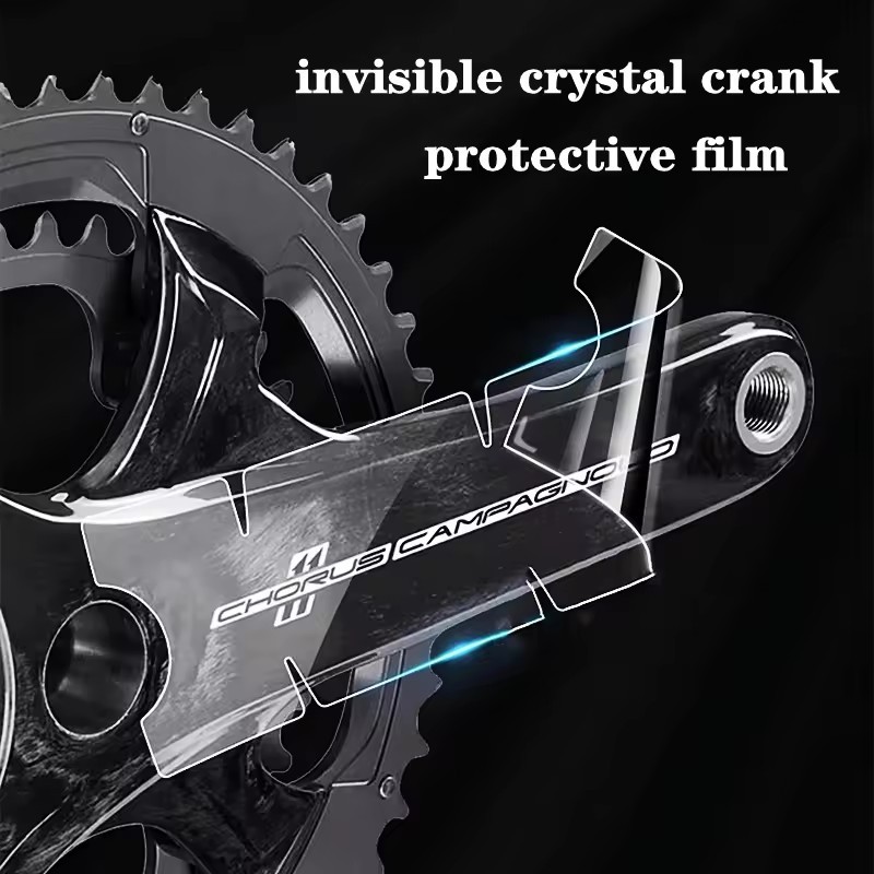 2pcs จักรยาน Crank Protector ฟิล์มใสจักรยานกาวฟิล์มสําหรับ SRAM สําหรับ SHIMAN0 Cycli