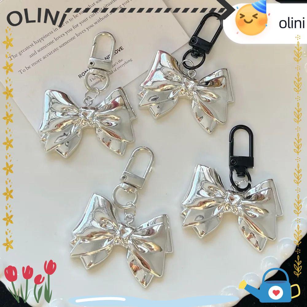 OLIINI จี้กุทัณฑ์, กระเป๋าเครื่องประดับแขวน Charm Bowknot พวงกุญแจ, จี้กระเป๋าโลหะหวานผู้หญิงเด็กผู้หญิง