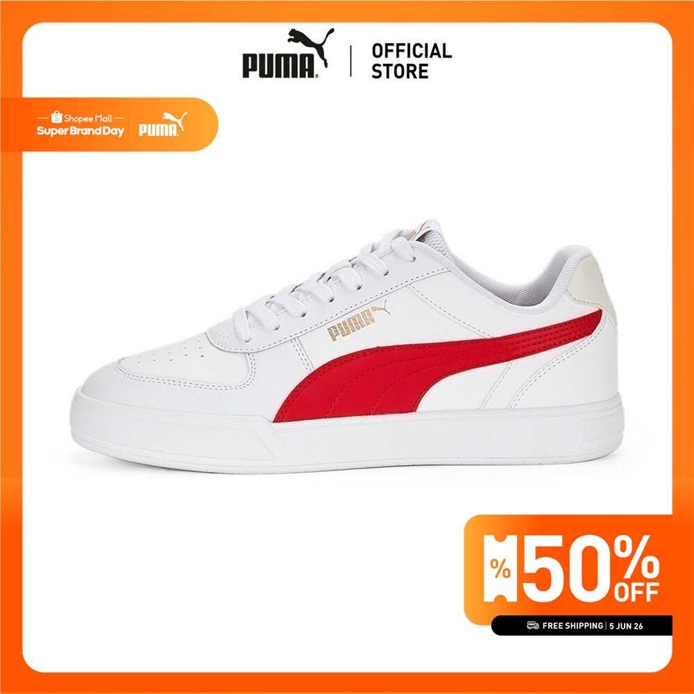 PUMA BASICS - รองเท้าออกกำลังกาย Caven สีขาว  38081025