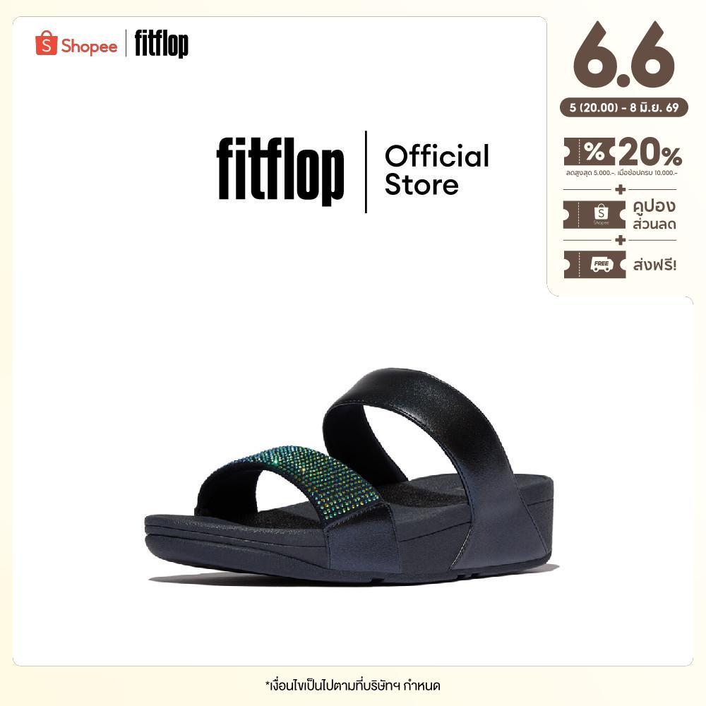 FITFLOP LULU CRYSTAL EMBELLISHED SLIDE รองเท้าแตะผู้หญิง รุ่น EC4-C97 สี BLUE