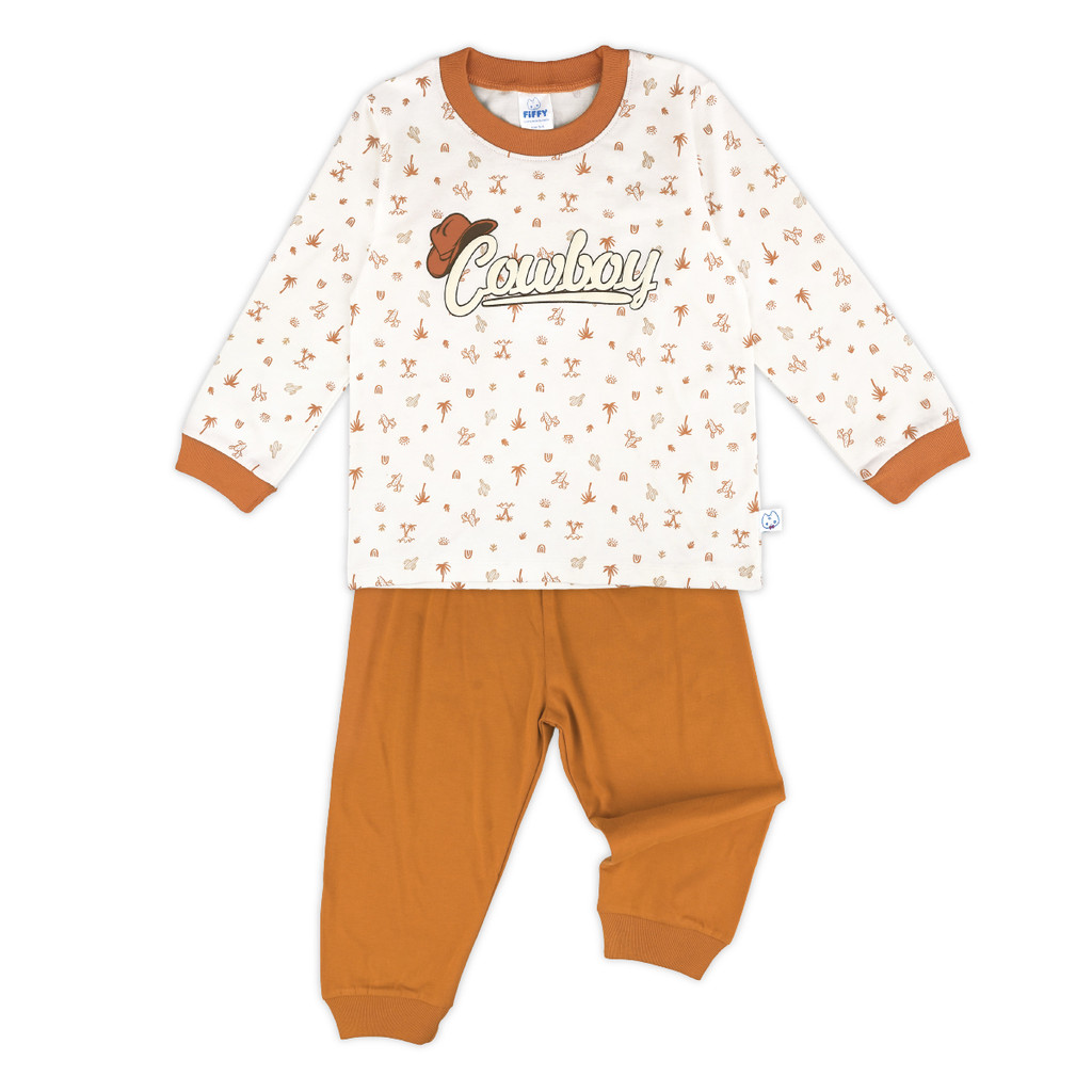 FIFFY COWBOY LONG SLEEVE BOY PJYAMAS SUIT BAJU BYI (3426510)