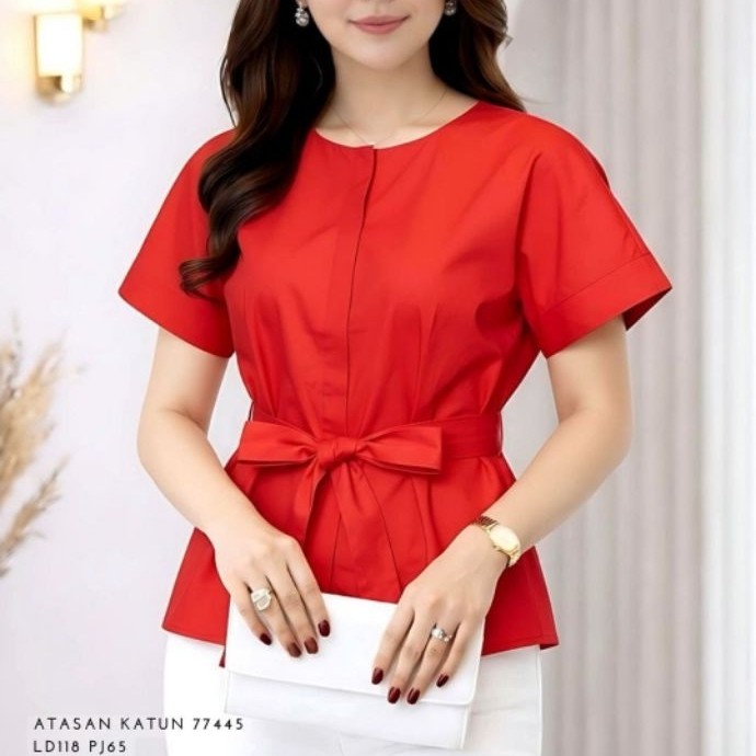KATUN JP 77445 / DS 64605 COTTON TOP LD 110-118CM PLAIN WOMEN / JUMBO PLAIN BLOUSE