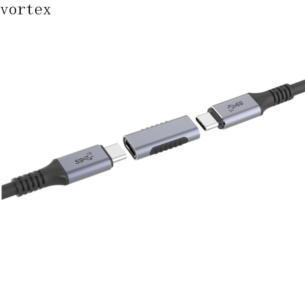 VORTEXG USB C Coupler อะแดปเตอร์, หญิงกับหญิง 100W USB Coupler Type-C Converter, ทนทานชาร์จ USB-C Coupler สายเชื่อมต่อ USB Type C อะแดปเตอร์ฮาร์ดดิสก์/โปรเจคเตอร์