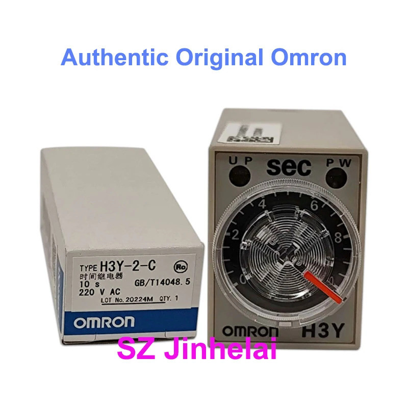 H3Y-2-C 220VAC 1S 5S 10S 30S 60S 3M Authentic Delay Timer Relay Time on Relay рени