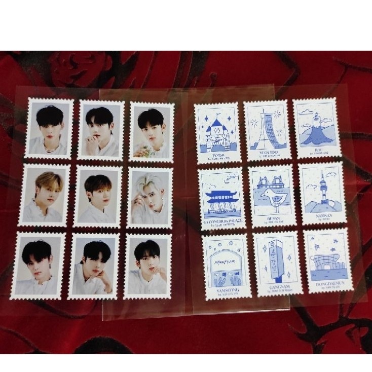 Zerobaseone zb1 แสตมป์ zhang hao sung hanbin seok matthew rick garden gunwook taerae kim jiwoong han
